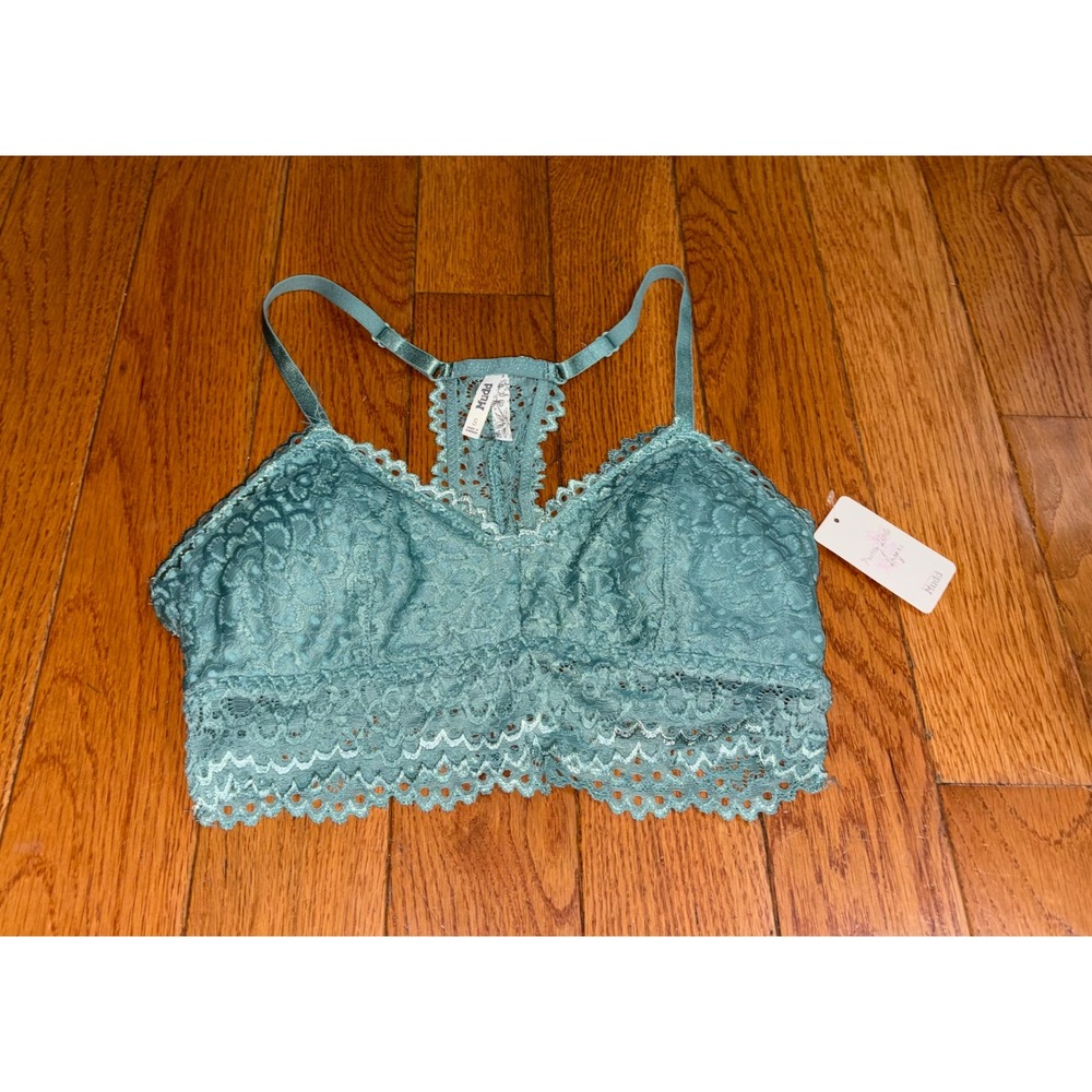 New Mudd‎ Women Adel Blue Lace Racerback Bralette New Small JM91K016RS $20